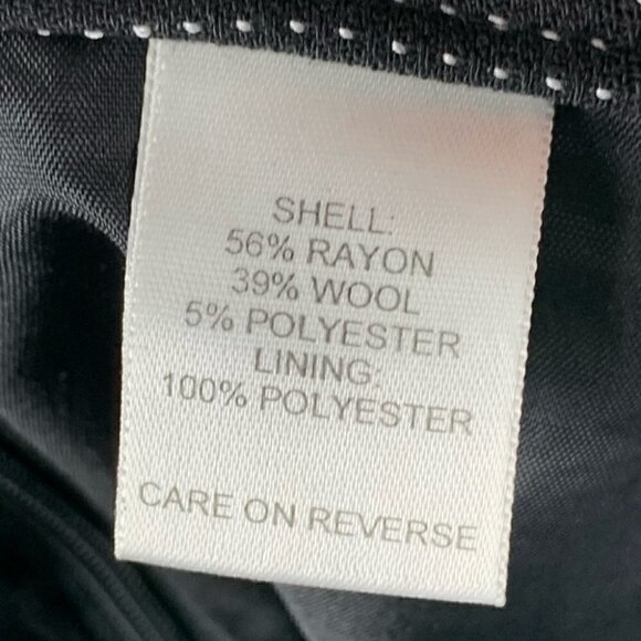 Talbots womens skirt size 16 black white pin dot 39% wool career - Picture 9 of 11